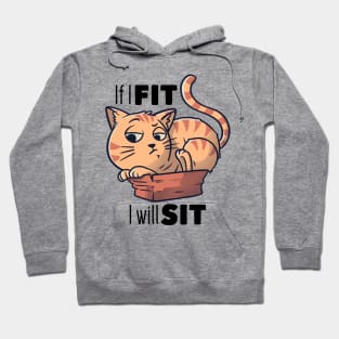 If I Fit I Will Sit Funny Cat Gift Hoodie